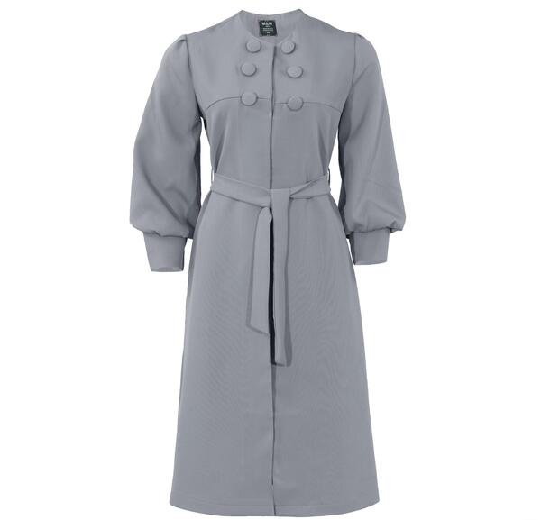 عکس مدل مانتو دخترانه جدید رنگ طوسی
