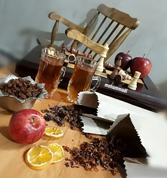 عکس چای سیب
