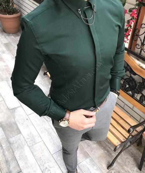 عکس لباس مجلسی سبز مردانه