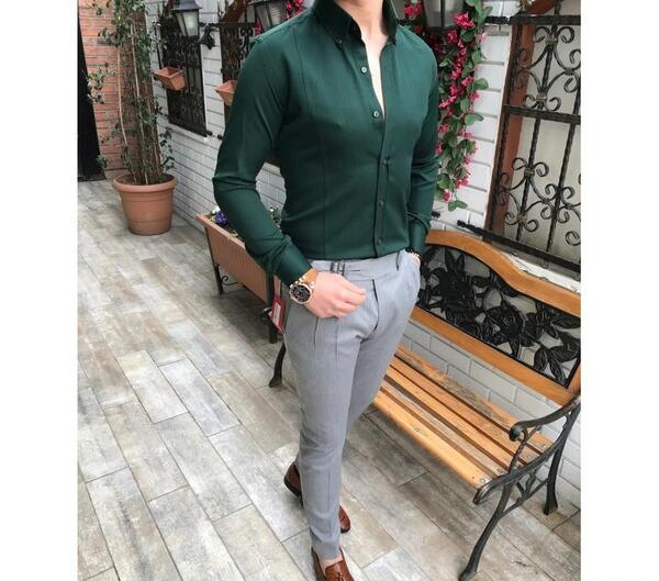 عکس لباس مجلسی سبز مردانه