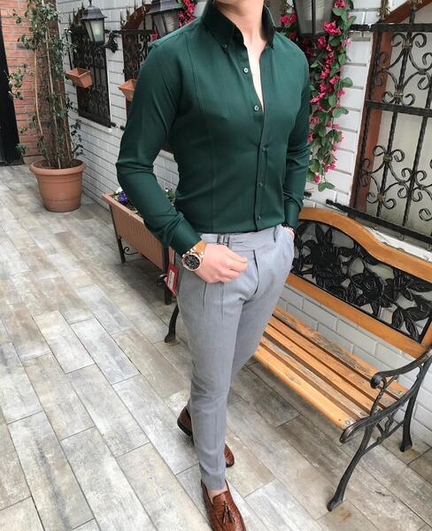 عکس لباس مجلسی سبز مردانه