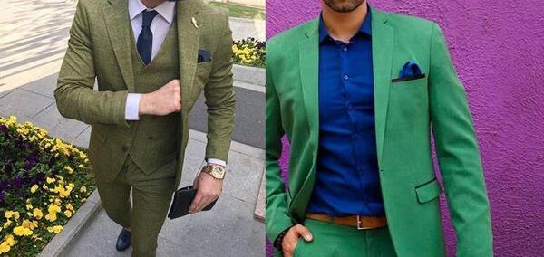 عکس لباس مجلسی سبز مردانه