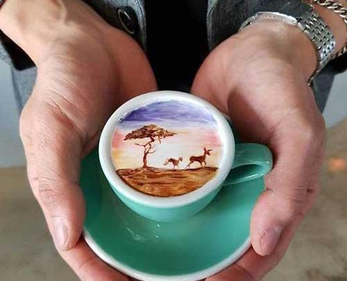 عکس عاشقانه قهوه خوردن