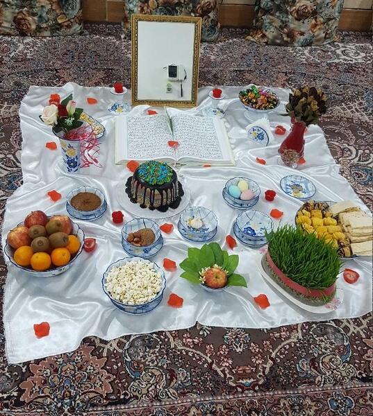 عکس سفره هفت سین خانگی ساده