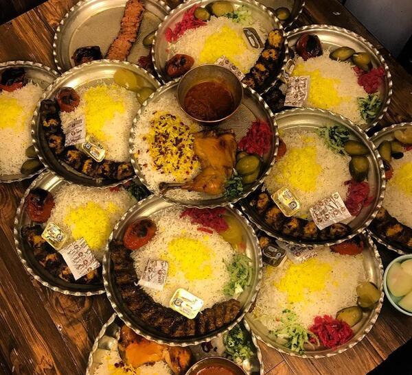 عکس غذا در ظروف مسی