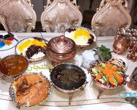 عکس غذا در ظروف مسی