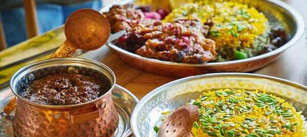 عکس غذا در ظروف مسی