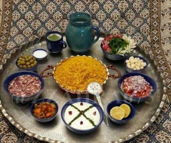عکس غذا در ظروف مسی