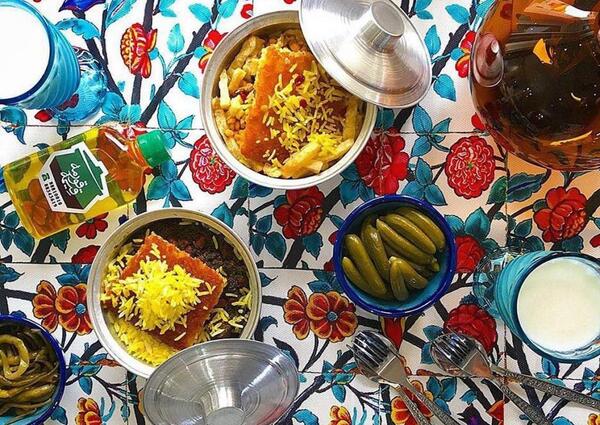 عکس غذا در ظروف مسی