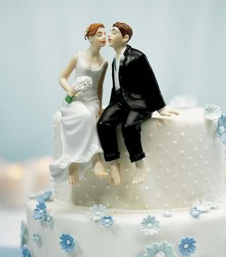 عکس عروس و داماد روی کیک