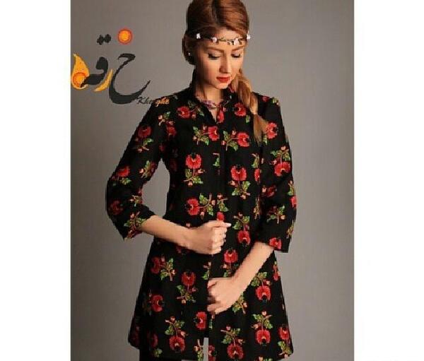 عکس مانتو گلدار کتی