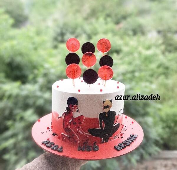 عکس کیک لیدی باگ