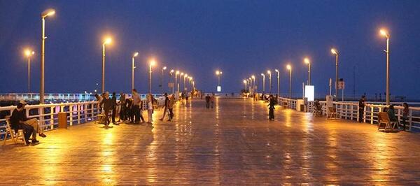 عکس دریا کیش در شب