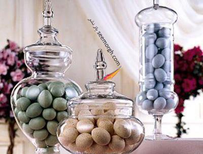 عکس ایده هفت سین با ظروف شیشه ای