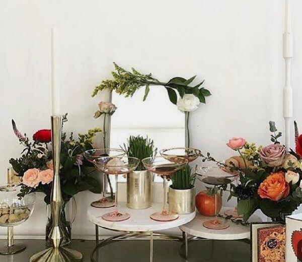 عکس ایده هفت سین با ظروف شیشه ای
