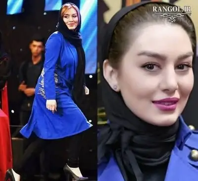 عکس سحر قریشی با مانتو لی