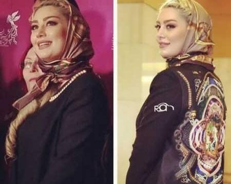 عکس سحر قریشی با مانتو لی