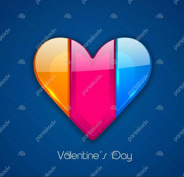 عکس نوشته قلب آبی رنگ