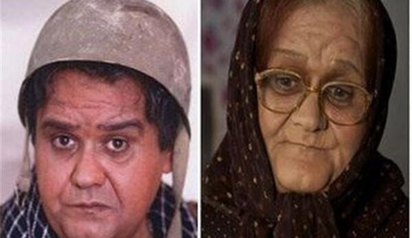عکس اکبر عبدی در ادم برفی