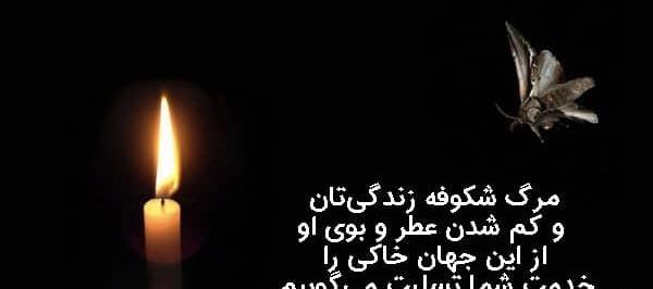عکس نوشته تسلیت فرزند