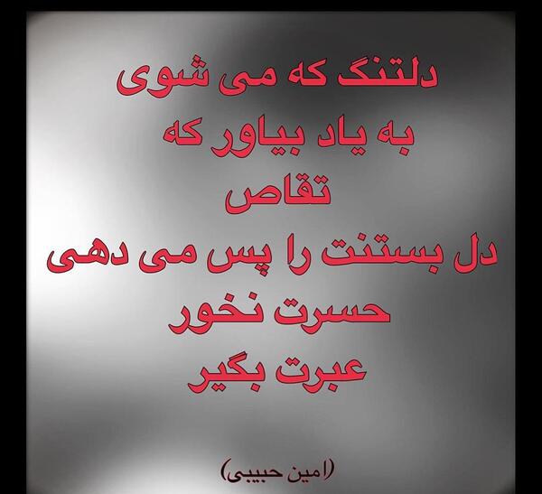 عکس نوشته های امین حبیبی