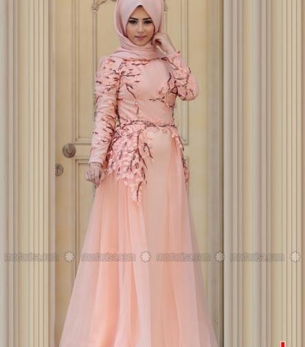 عکس کانال لباس مجلسی بلند پوشیده