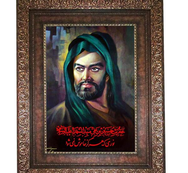 عکس امام حسین روی پوست