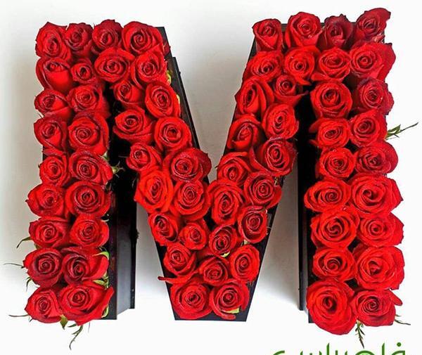 عکس گل رز حروف انگلیسی