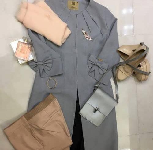 عکس مانتو خاکستری دخترانه