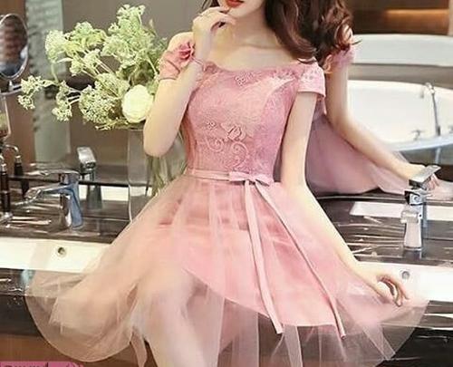عکس لباس مجلسی کوتاه توری جدید
