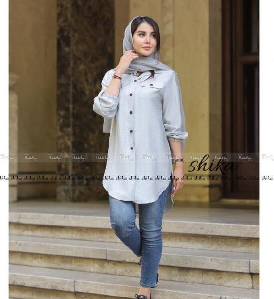 عکس مدل مانتو اسپرت یقه مردانه