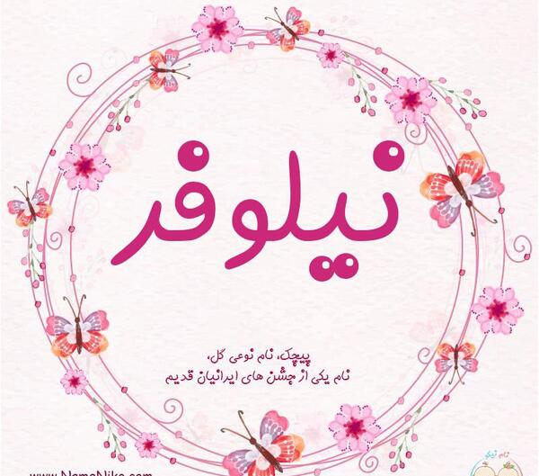 عکس نوشته نیلوفر دوست دارم