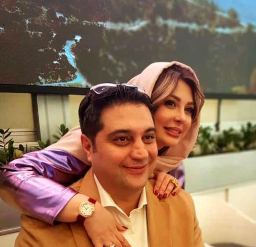 عکس عاشقانه نیوشا ضیغمی و همسرش