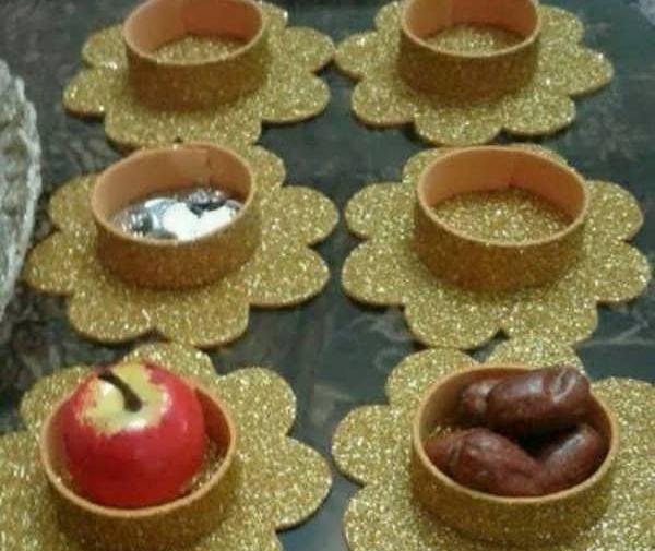 عکس ایده برای سفره هفت سین با وسایل دور ریختنی