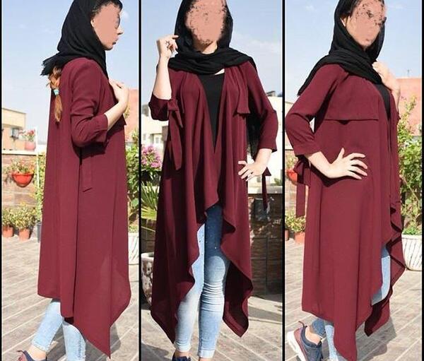 عکس مدل جدید مانتو پانچ بلند
