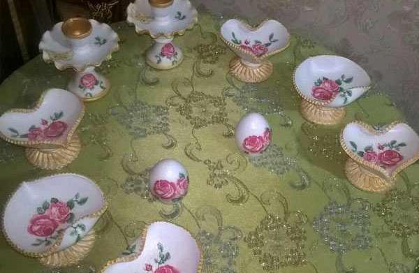 عکس ایده هفت سین با ظروف سفالی