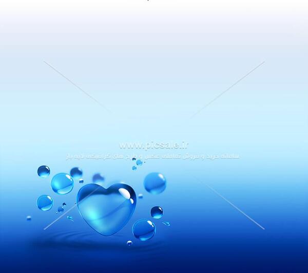 عکس قلب آبی