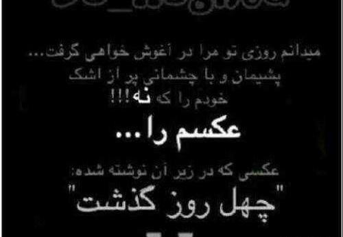عکس چهل روز از نبودنت گذشت