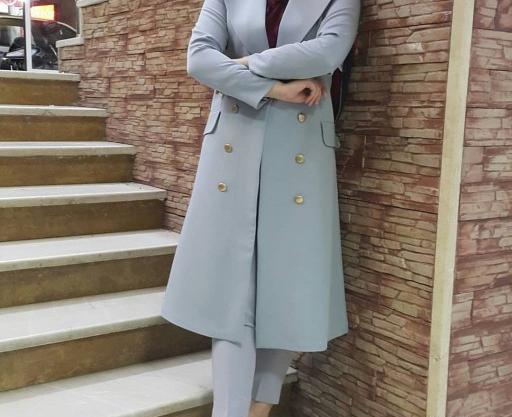 عکس مدل مانتو بلند پارچه مازراتی