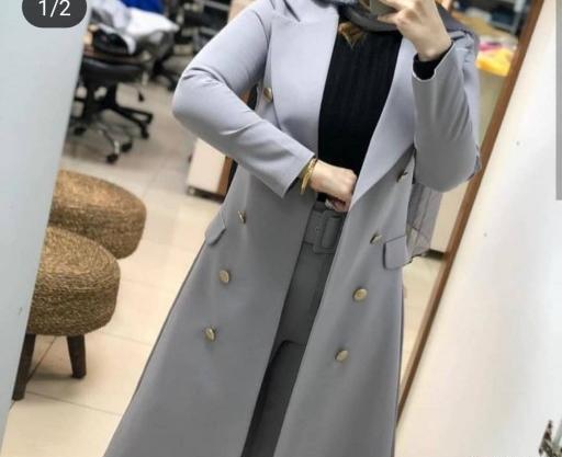 عکس مدل مانتو بلند پارچه مازراتی