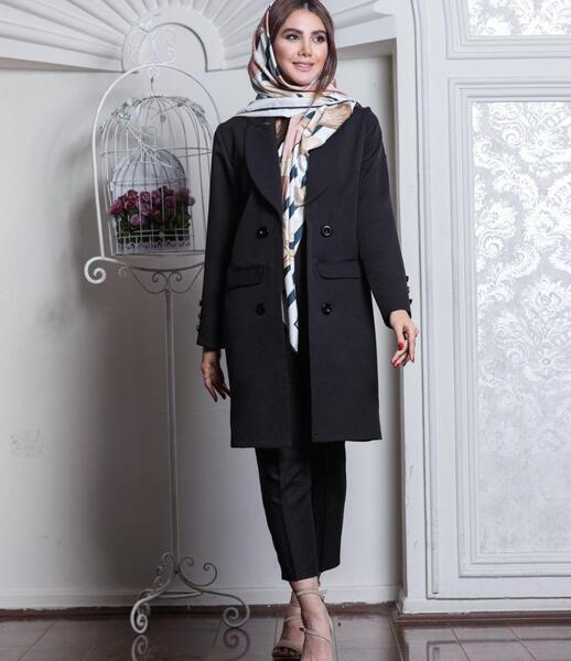 عکس مدل مانتو بلند پارچه مازراتی