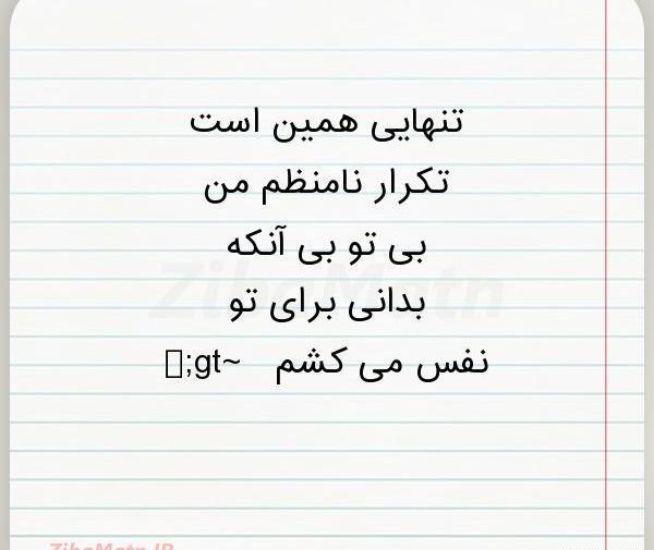 عکس تنهایی همین است