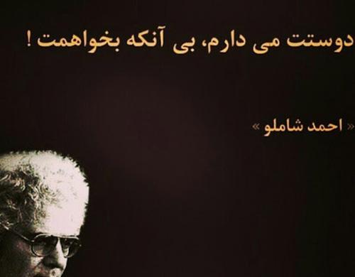 عکس نوشته عاشقانه احمد شاملو