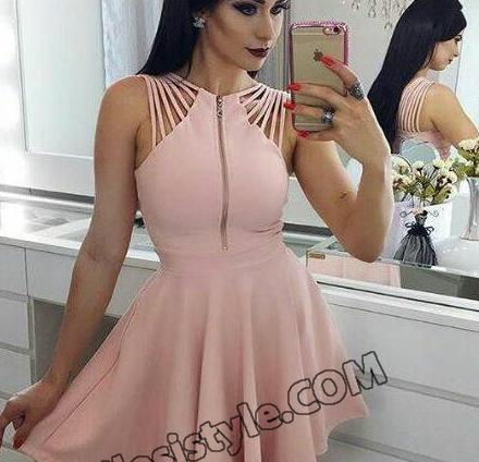 عکس لباس مجلسی زنانه رنگ صورتی