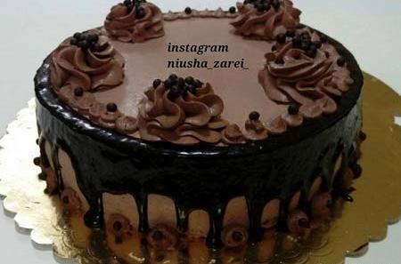 عکس کیک تولد دخترانه شیک کاکائویی