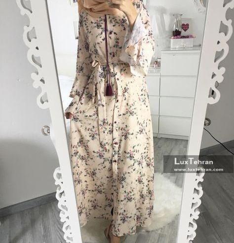 عکس مانتو گل گلی دخترانه