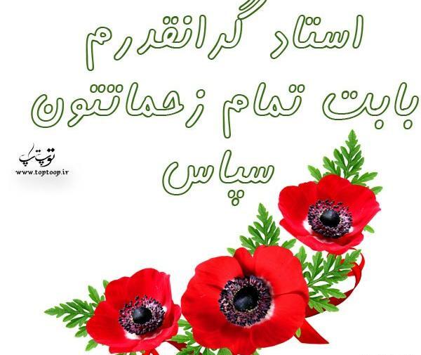 عکس استیکر تشکر از معلم