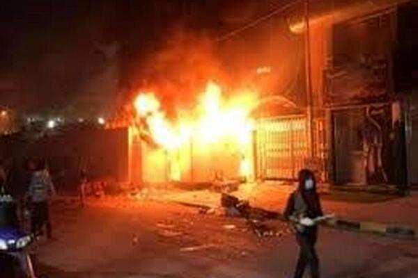 عکس آتش گرفتن خانه