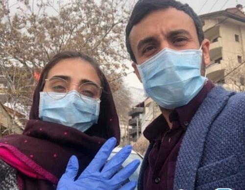 عکس عروسی پویا گنجی و همسرش