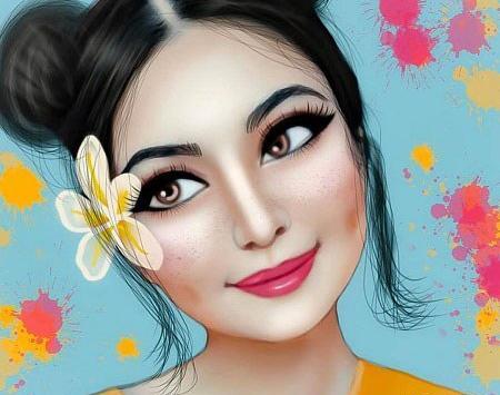 عکس دختر فانتزی گرافیکی